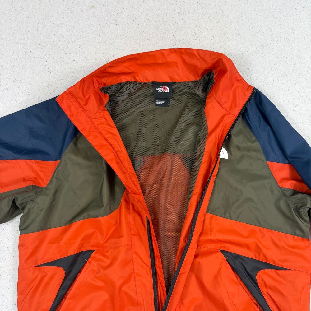 Gorpcore Colorblock Windbreaker North Face Full Zip Jacket Orange Navy TNF X M - Picture 12 of 12